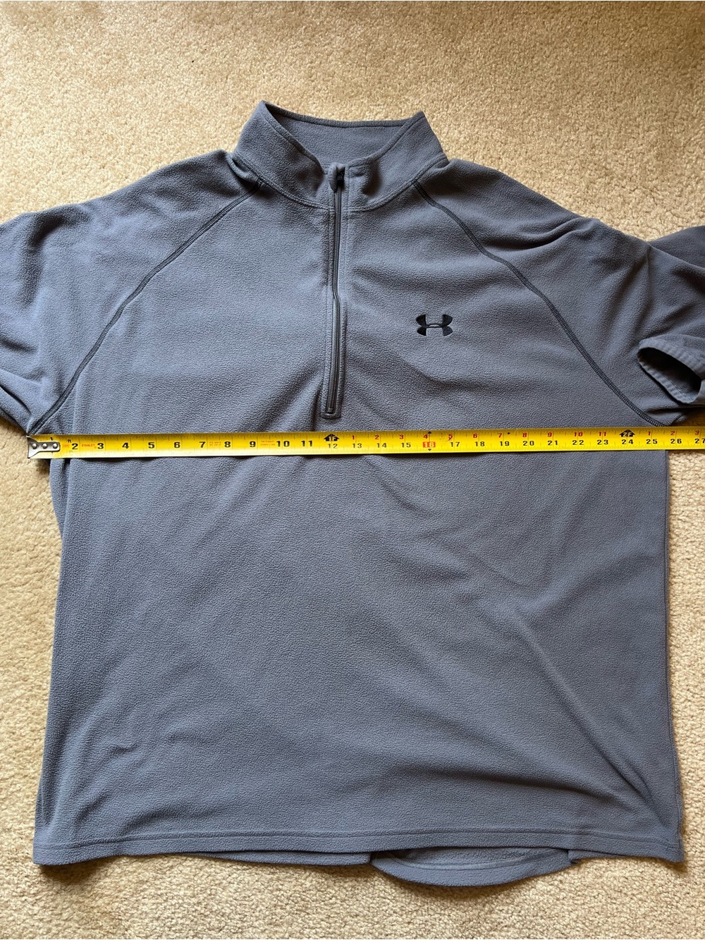 Under Armour Men's Quarter Zip Fleece Pullover Grey Size XL - Picture 2 of 6
